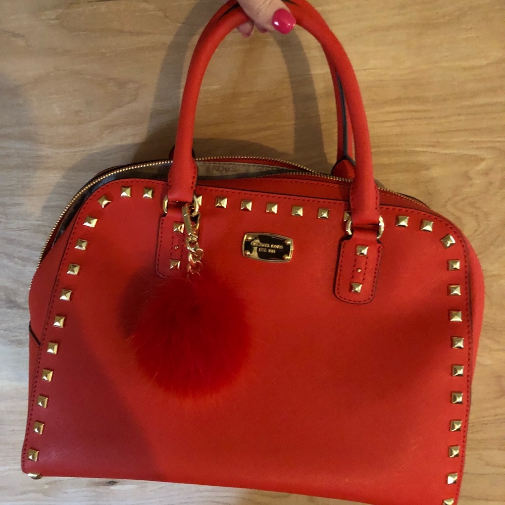 Price reduced NWT Michael Kors LG studded satchel